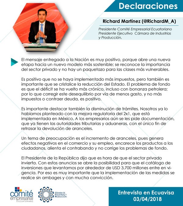 Declaraciones Richard Martínez